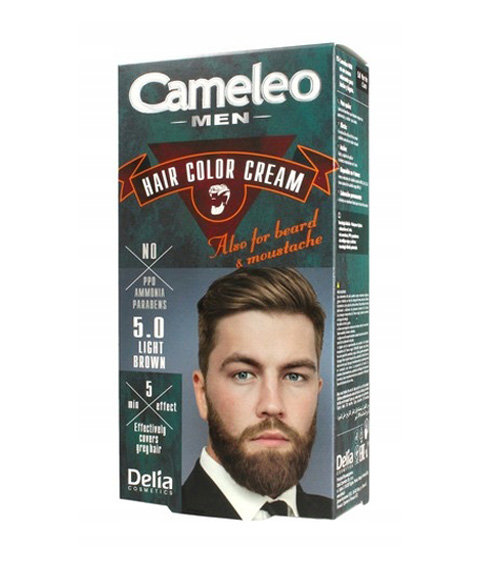 Cameleo Men-Hair Color Cream 5.0 Light Brown Farba do Włosów i Brody 30ml